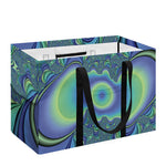 Blue Fractal Print Utility Tote Bag