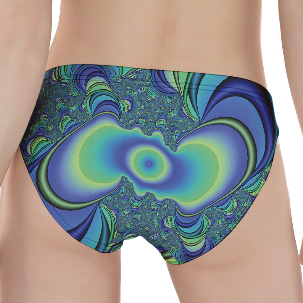 Blue Fractal Print Women's Panties