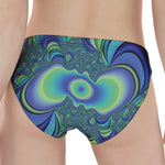 Blue Fractal Print Women's Panties