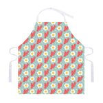 Blue Fried Egg And Bacon Pattern Print Adjustable Apron