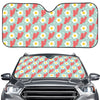 Blue Fried Egg And Bacon Pattern Print Car Windshield Sun Shade