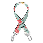 Blue Fried Egg And Bacon Pattern Print Dog Seat Belt