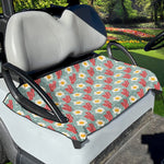Blue Fried Egg And Bacon Pattern Print Golf Cart Seat Cover