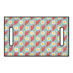 Blue Fried Egg And Bacon Pattern Print Golf Cart Seat Cover