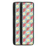 Blue Fried Egg And Bacon Pattern Print Refrigerator Handle Covers