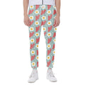 Blue Fried Egg And Bacon Pattern Print Joggers