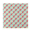 Blue Fried Egg And Bacon Pattern Print Silk Bandana