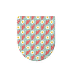 Blue Fried Egg And Bacon Pattern Print Toilet Lid Cover