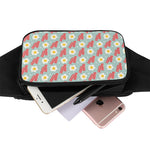 Blue Fried Egg And Bacon Pattern Print Waist Bag