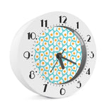 Blue Fried Eggs Pattern Print Alarm Clock