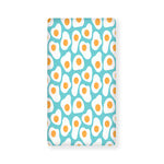 Blue Fried Eggs Pattern Print Baby Crib Sheet