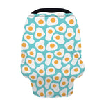 Blue Fried Eggs Pattern Print Baby Seat Cover