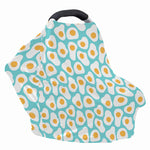 Blue Fried Eggs Pattern Print Baby Seat Cover
