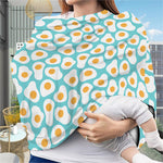 Blue Fried Eggs Pattern Print Baby Seat Cover