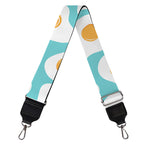 Blue Fried Eggs Pattern Print Bag Strap