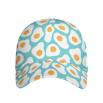Blue Fried Eggs Pattern Print Baseball Cap
