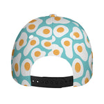 Blue Fried Eggs Pattern Print Baseball Cap