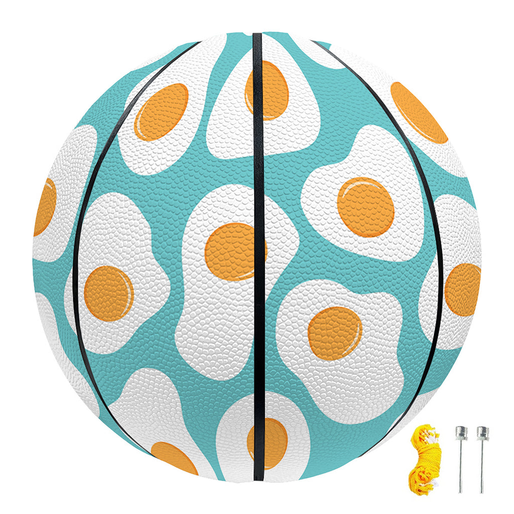 Blue Fried Eggs Pattern Print Basketball