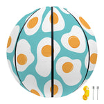 Blue Fried Eggs Pattern Print Basketball