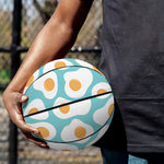 Blue Fried Eggs Pattern Print Basketball