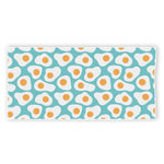Blue Fried Eggs Pattern Print Beach Towel