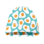 Blue Fried Eggs Pattern Print Beanie
