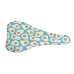Blue Fried Eggs Pattern Print Bicycle Seat Cover