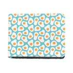 Blue Fried Eggs Pattern Print Bifold Wallet