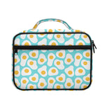 Blue Fried Eggs Pattern Print Briefcase Bible Bag
