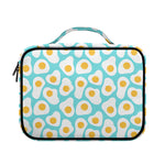 Blue Fried Eggs Pattern Print Briefcase Bible Bag