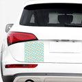 Blue Fried Eggs Pattern Print Car Sticker
