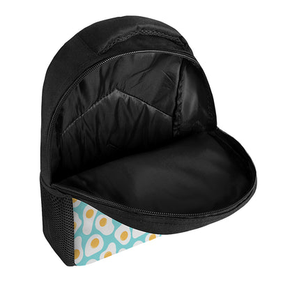 Blue Fried Eggs Pattern Print Casual Backpack