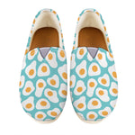Blue Fried Eggs Pattern Print Casual Shoes
