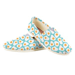 Blue Fried Eggs Pattern Print Casual Shoes