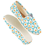 Blue Fried Eggs Pattern Print Casual Shoes
