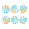 Blue Fried Eggs Pattern Print Coaster Set
