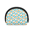 Blue Fried Eggs Pattern Print Coin Purse