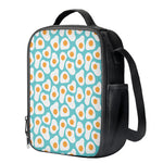 Blue Fried Eggs Pattern Print Crossbody Lunch Bag