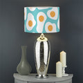 Blue Fried Eggs Pattern Print Drum Lamp Shade