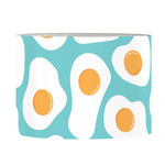 Blue Fried Eggs Pattern Print Drum Lamp Shade