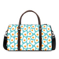 Blue Fried Eggs Pattern Print Duffel Bag