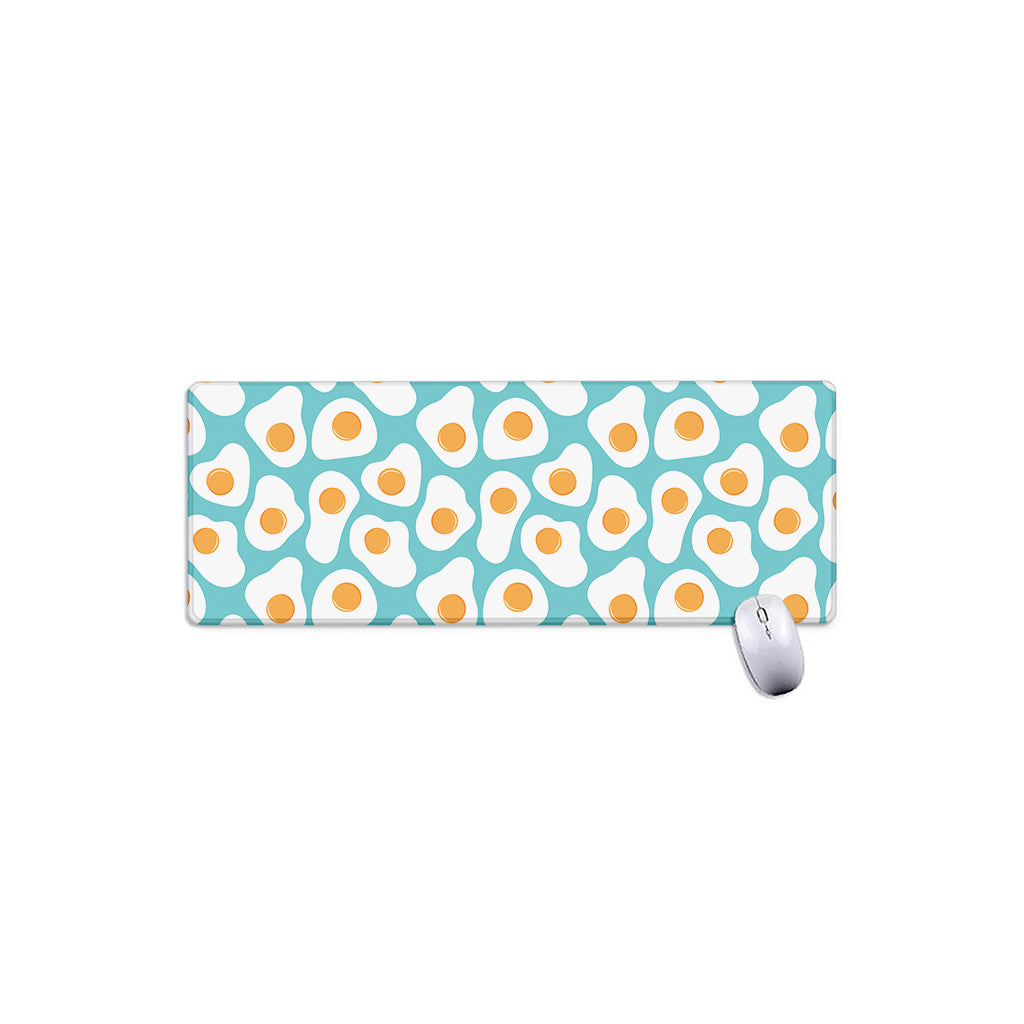 Blue Fried Eggs Pattern Print Extended Mouse Pad