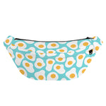 Blue Fried Eggs Pattern Print Fanny Pack