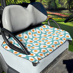 Blue Fried Eggs Pattern Print Golf Cart Seat Cover