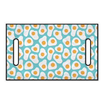 Blue Fried Eggs Pattern Print Golf Cart Seat Cover
