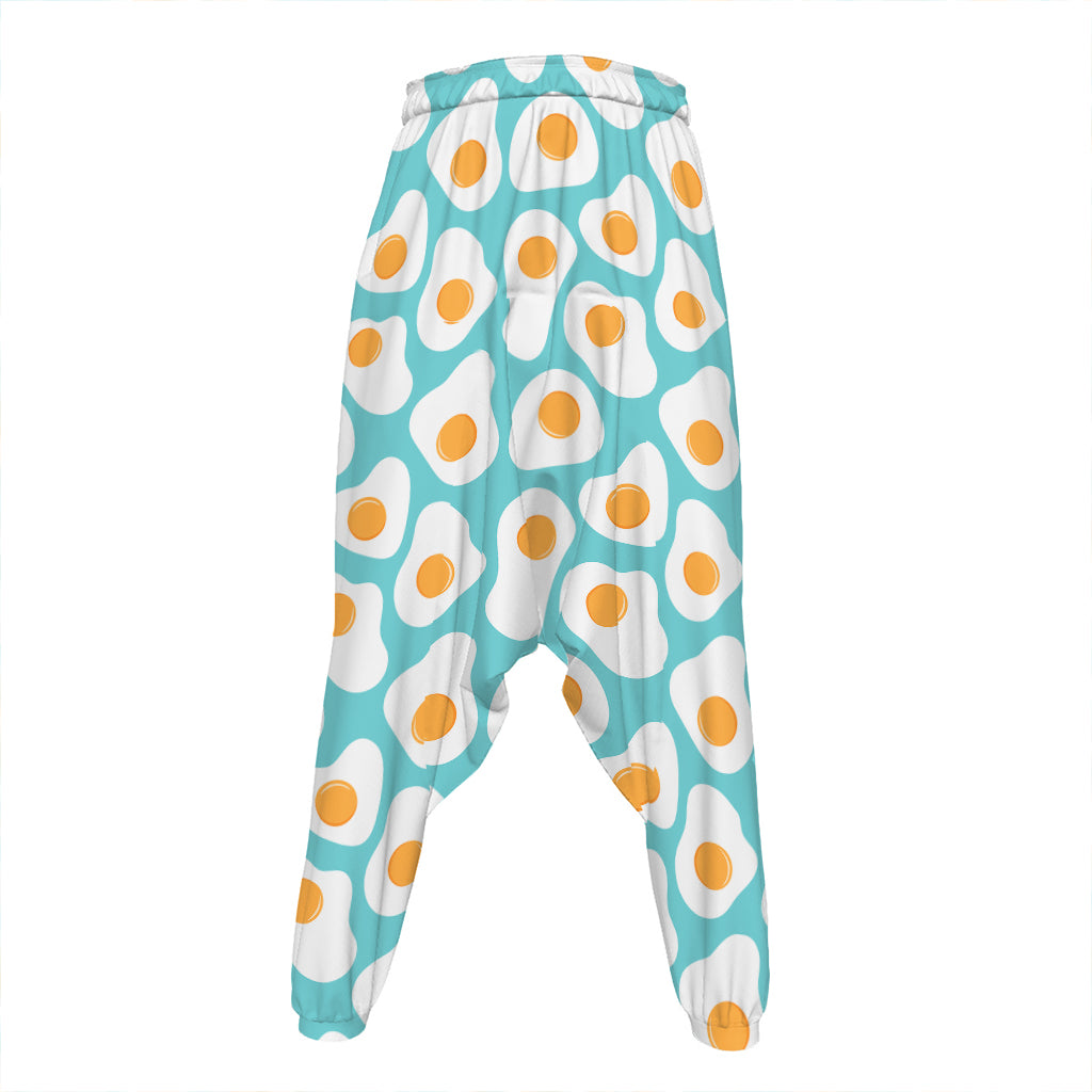 Blue Fried Eggs Pattern Print Hammer Pants