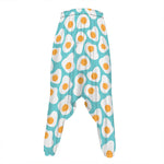 Blue Fried Eggs Pattern Print Hammer Pants
