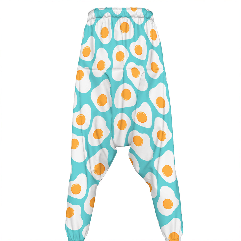 Blue Fried Eggs Pattern Print Hammer Pants