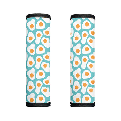 Blue Fried Eggs Pattern Print Handle Covers