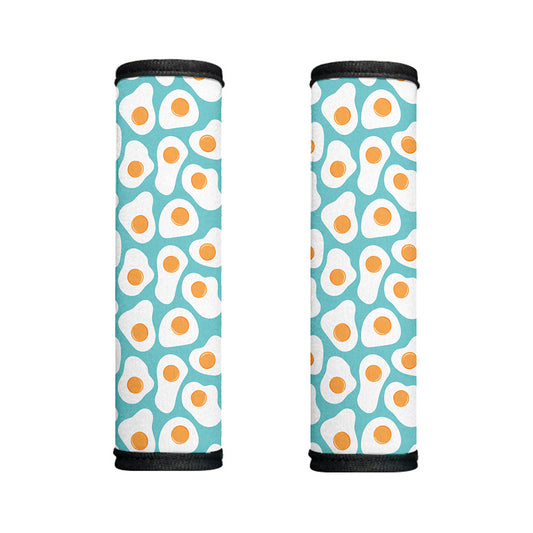 Blue Fried Eggs Pattern Print Handle Covers